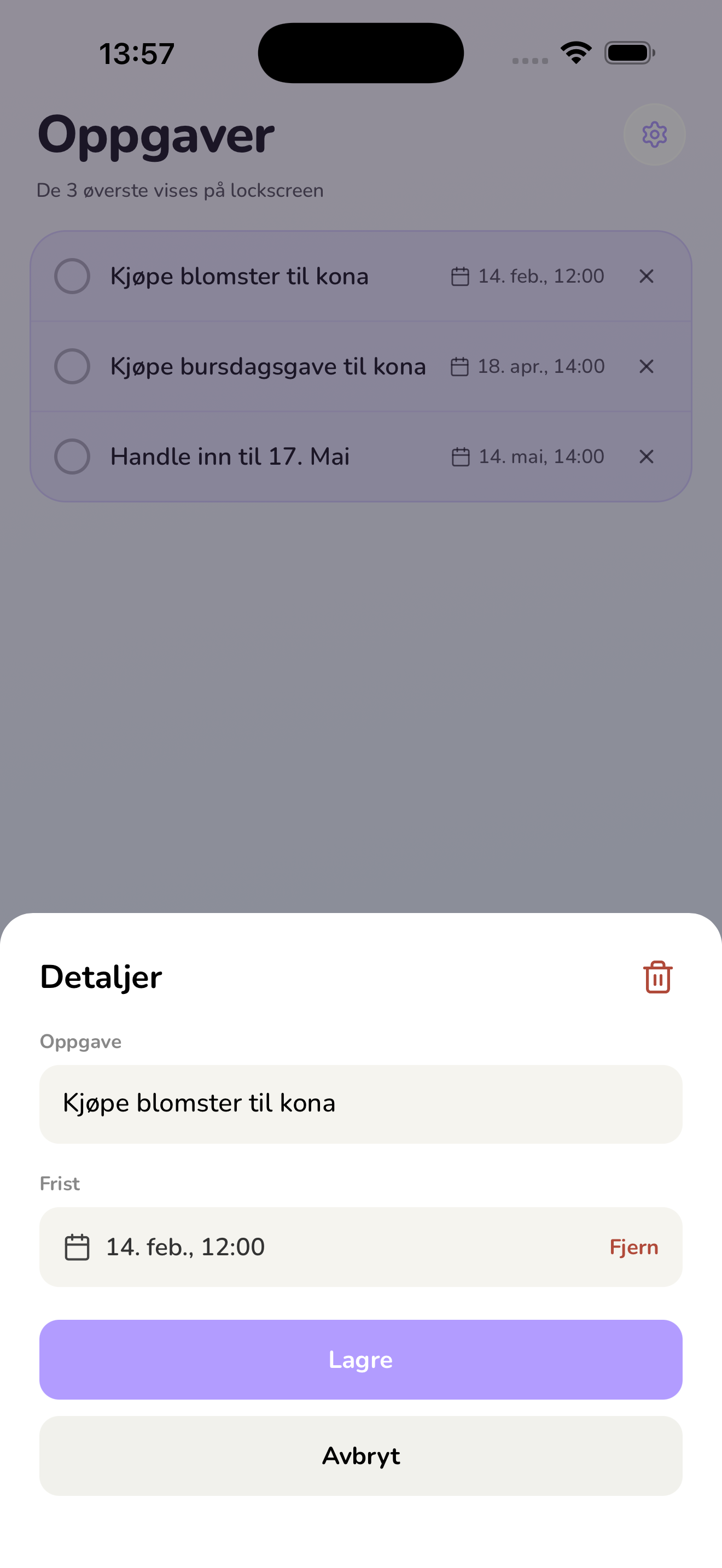 Påminnelser i Flink